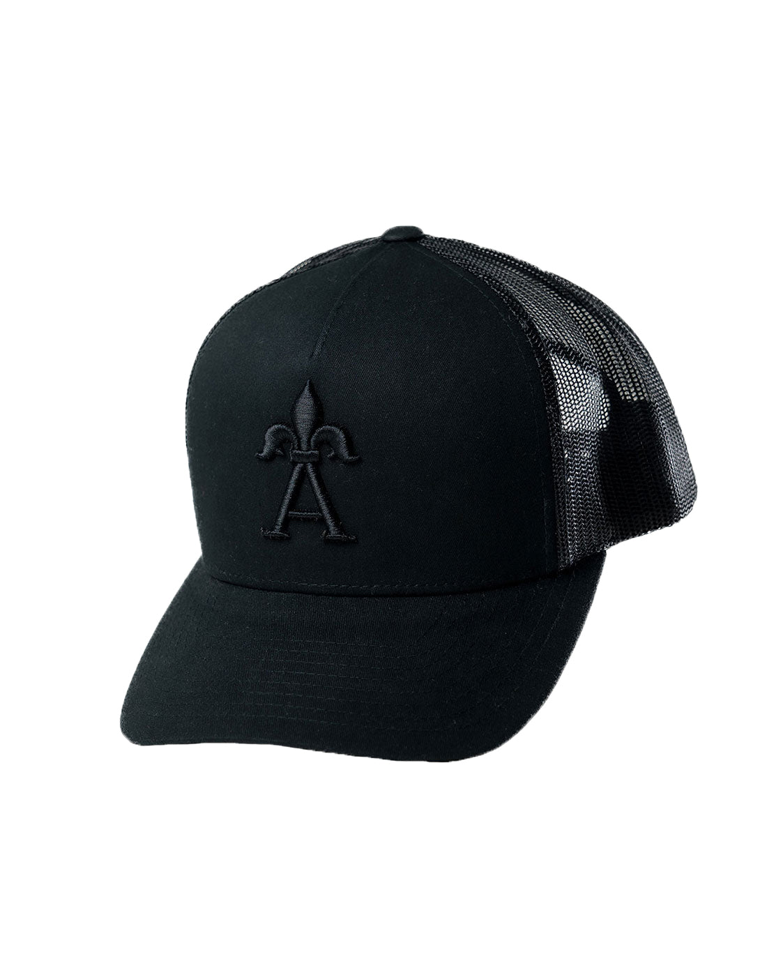 3D FLEUR TRUCKER CAP - BLACK