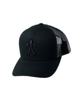 3D FLEUR TRUCKER CAP - BLACK