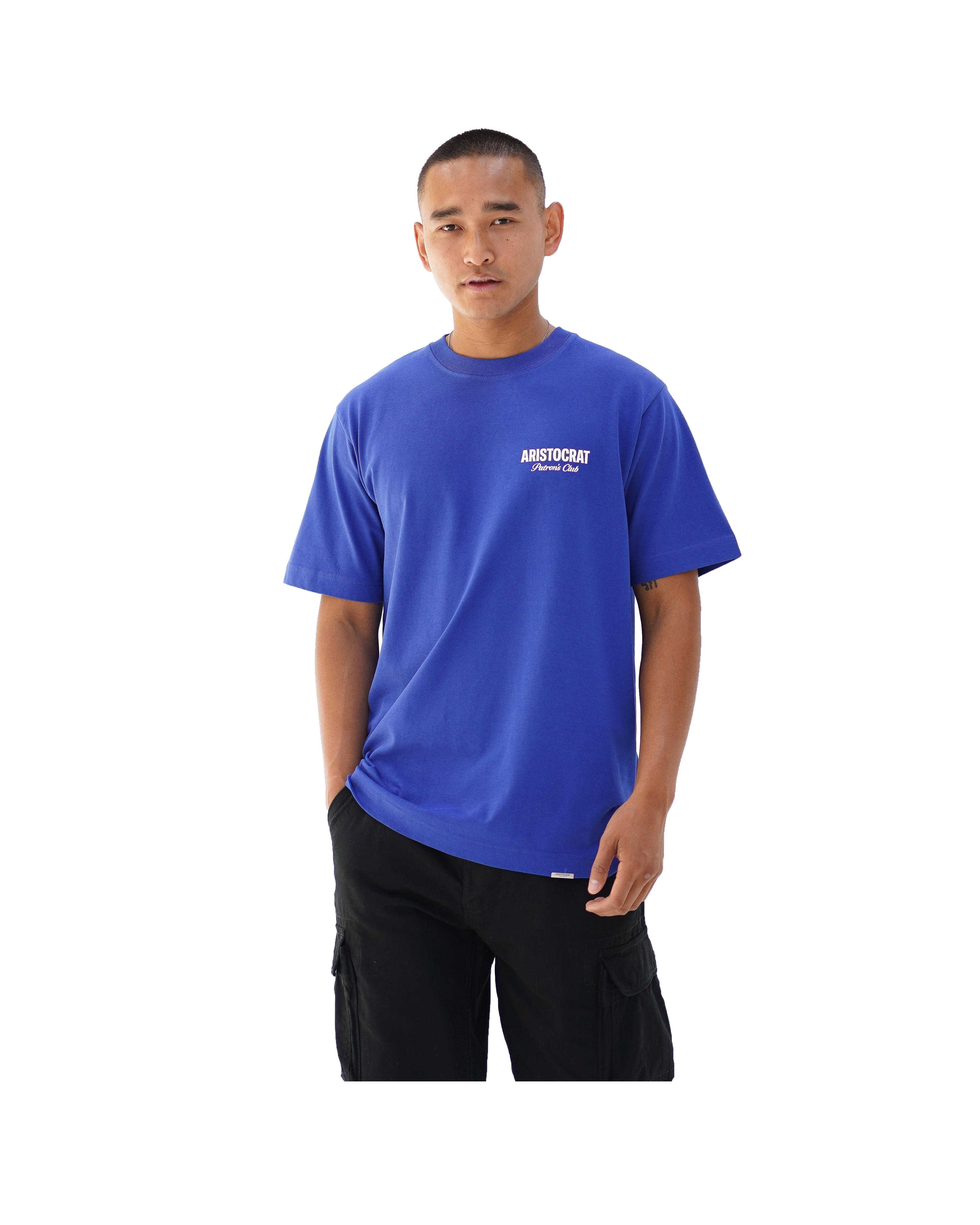 PATRONS CLUB T-SHIRT - COBALT BLUE